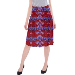 Flowers So Small On A Bed Of Roses Midi Beach Skirt