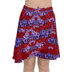 Flowers So Small On A Bed Of Roses Chiffon Wrap Front Skirt by pepitasart