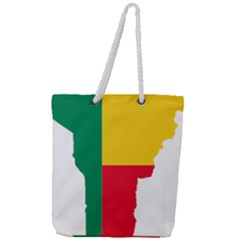 Benin Africa Borders Country Flag Full Print Rope Handle Tote (large) by Sapixe