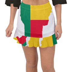 Benin Africa Borders Country Flag Fishtail Mini Chiffon Skirt by Sapixe