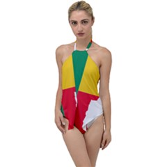 Benin Africa Borders Country Flag Go With The Flow One Piece Swimsuit by Sapixe