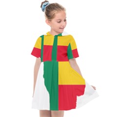 Benin Africa Borders Country Flag Kids  Sailor Dress by Sapixe