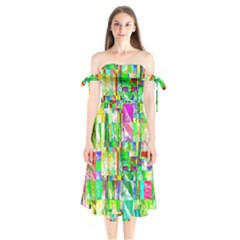 A 4 Shoulder Tie Bardot Midi Dress by ArtworkByPatrick