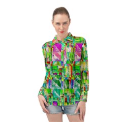 A 4 Long Sleeve Chiffon Shirt