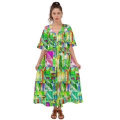 A 4 Kimono Sleeve Boho Dress