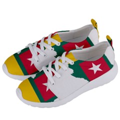 Togo Flag Map Geography Outline Women s Lightweight Sports Shoes by Sapixe