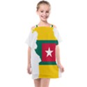 Togo Flag Map Geography Outline Kids  One Piece Chiffon Dress View1