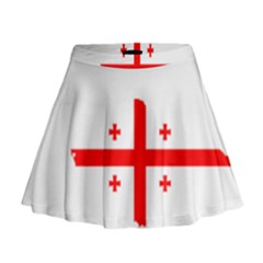 Borders Country Flag Geography Map Mini Flare Skirt by Sapixe