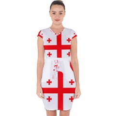 Borders Country Flag Geography Map Capsleeve Drawstring Dress  by Sapixe