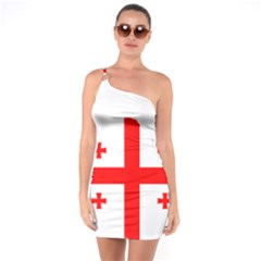 Borders Country Flag Geography Map One Soulder Bodycon Dress by Sapixe