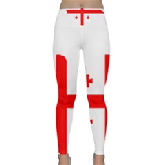 Borders Country Flag Geography Map Lightweight Velour Classic Yoga Leggings by Sapixe