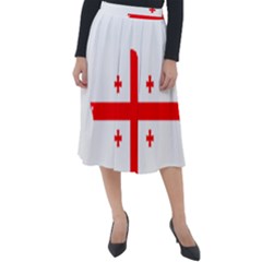 Borders Country Flag Geography Map Classic Velour Midi Skirt 