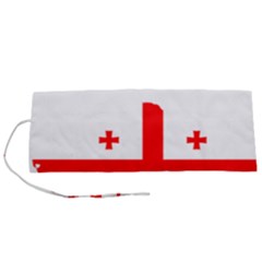 Borders Country Flag Geography Map Roll Up Canvas Pencil Holder (s)