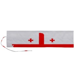 Borders Country Flag Geography Map Roll Up Canvas Pencil Holder (l)