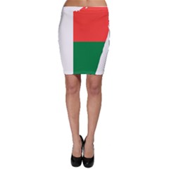 Madagascar Flag Map Geography Bodycon Skirt by Sapixe