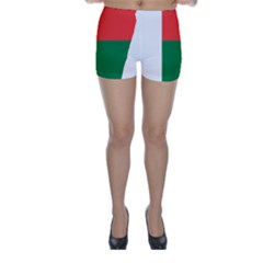 Madagascar Flag Map Geography Skinny Shorts by Sapixe