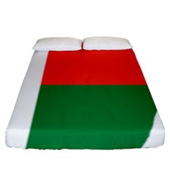 Madagascar Flag Map Geography Fitted Sheet (king Size) by Sapixe