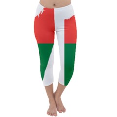 Madagascar Flag Map Geography Capri Winter Leggings  by Sapixe