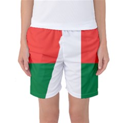 Madagascar Flag Map Geography Women s Basketball Shorts by Sapixe