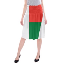 Madagascar Flag Map Geography Midi Beach Skirt by Sapixe