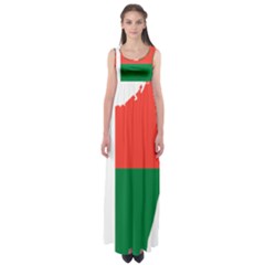 Madagascar Flag Map Geography Empire Waist Maxi Dress by Sapixe