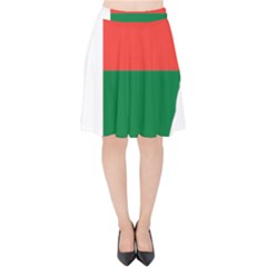 Madagascar Flag Map Geography Velvet High Waist Skirt by Sapixe