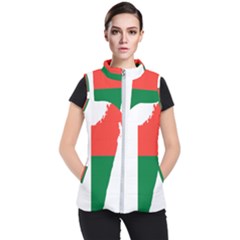 Madagascar Flag Map Geography Women s Puffer Vest by Sapixe