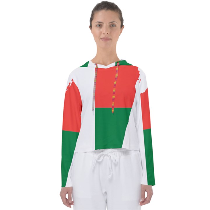 Madagascar Flag Map Geography Women s Slouchy Sweat