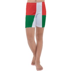 Madagascar Flag Map Geography Kids  Lightweight Velour Capri Yoga Leggings by Sapixe