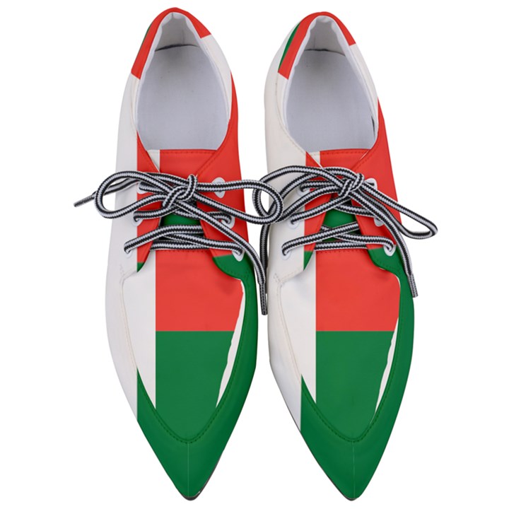 Madagascar Flag Map Geography Pointed Oxford Shoes