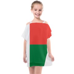 Madagascar Flag Map Geography Kids  One Piece Chiffon Dress