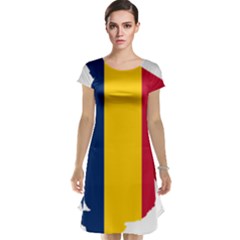 Chad Flag Map Geography Outline Cap Sleeve Nightdress by Sapixe