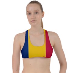 Chad Flag Map Geography Outline Criss Cross Racerback Sports Bra by Sapixe