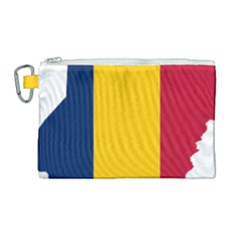 Chad Flag Map Geography Outline Canvas Cosmetic Bag (large) by Sapixe