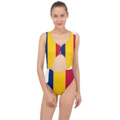 Chad Flag Map Geography Outline Center Cut Out Swimsuit by Sapixe