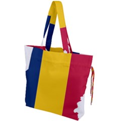 Chad Flag Map Geography Outline Drawstring Tote Bag by Sapixe