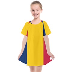 Chad Flag Map Geography Outline Kids  Smock Dress by Sapixe