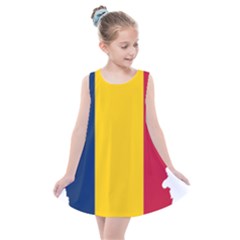 Chad Flag Map Geography Outline Kids  Summer Dress by Sapixe