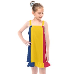 Chad Flag Map Geography Outline Kids  Overall Dress by Sapixe