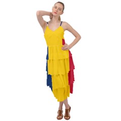 Chad Flag Map Geography Outline Layered Bottom Dress