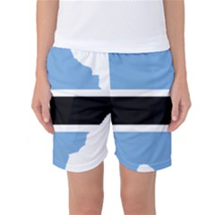 Botswana Flag Map Geography Women s Basketball Shorts by Sapixe