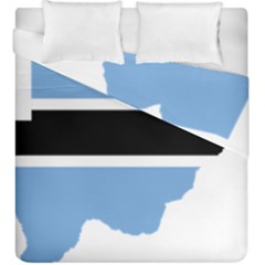 Botswana Flag Map Geography Duvet Cover Double Side (king Size) by Sapixe