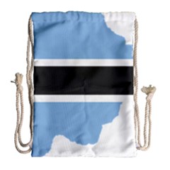 Botswana Flag Map Geography Drawstring Bag (large) by Sapixe