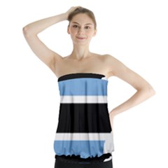 Botswana Flag Map Geography Strapless Top by Sapixe