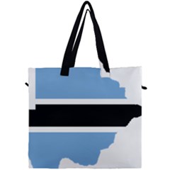 Botswana Flag Map Geography Canvas Travel Bag by Sapixe