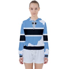 Botswana Flag Map Geography Women s Tie Up Sweat by Sapixe