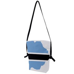 Botswana Flag Map Geography Folding Shoulder Bag by Sapixe