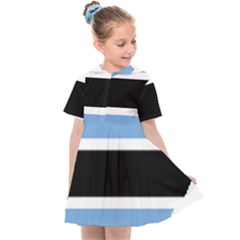 Botswana Flag Map Geography Kids  Sailor Dress by Sapixe