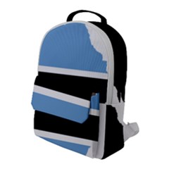 Botswana Flag Map Geography Flap Pocket Backpack (large) by Sapixe