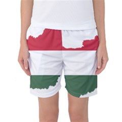 Hungary Country Europe Flag Women s Basketball Shorts by Sapixe